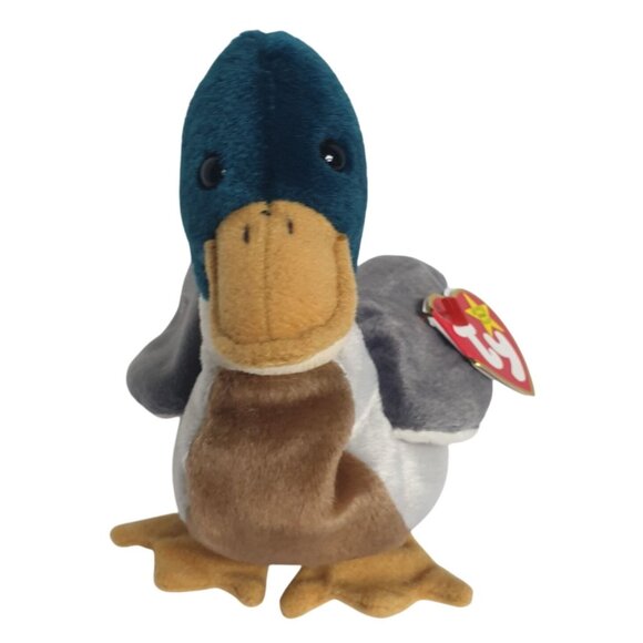 VTG Ty Beanie Babies Jake The Mallard Duck 8" Plush Toy 1997 - Picture 4 of 7